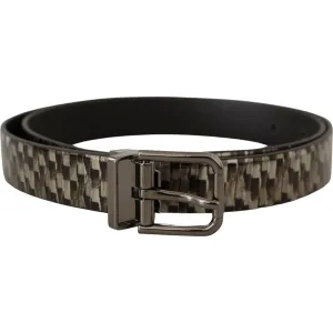 Dolce & Gabbana Elegant Leather Silver Buckle Belt