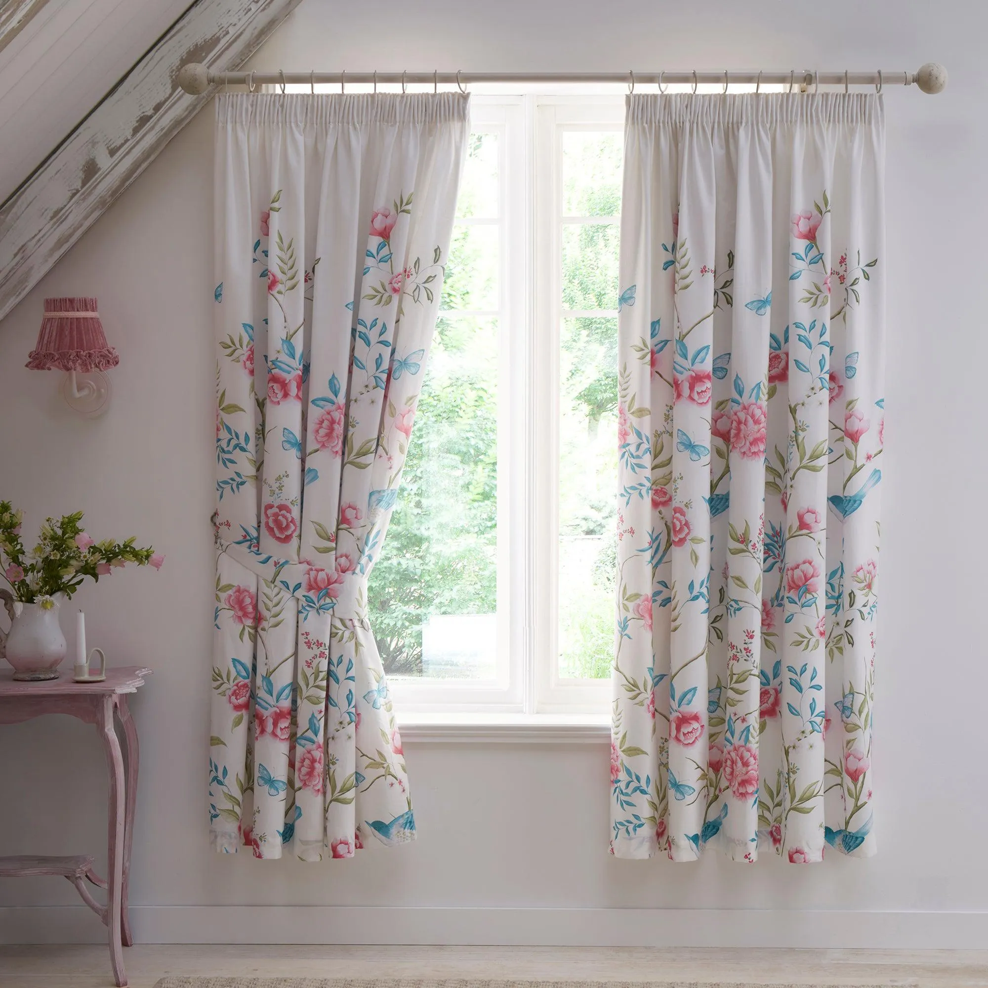 Dreams & Drapes Amelle Pencil Pleat Curtains  - Blue