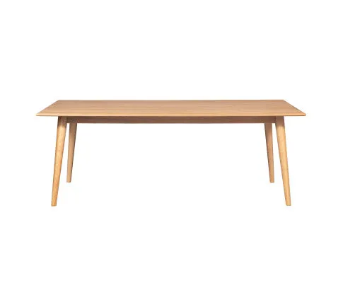 Emilio 180cm Dining Table Scandinavian Style Solid Ash Wood Oak