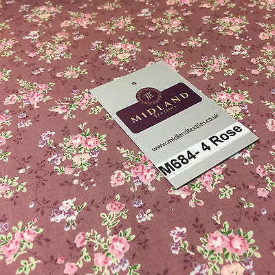 Floral Vintage shabby chic rose 100% Cotton Poplin Craft Fabric 58" M684