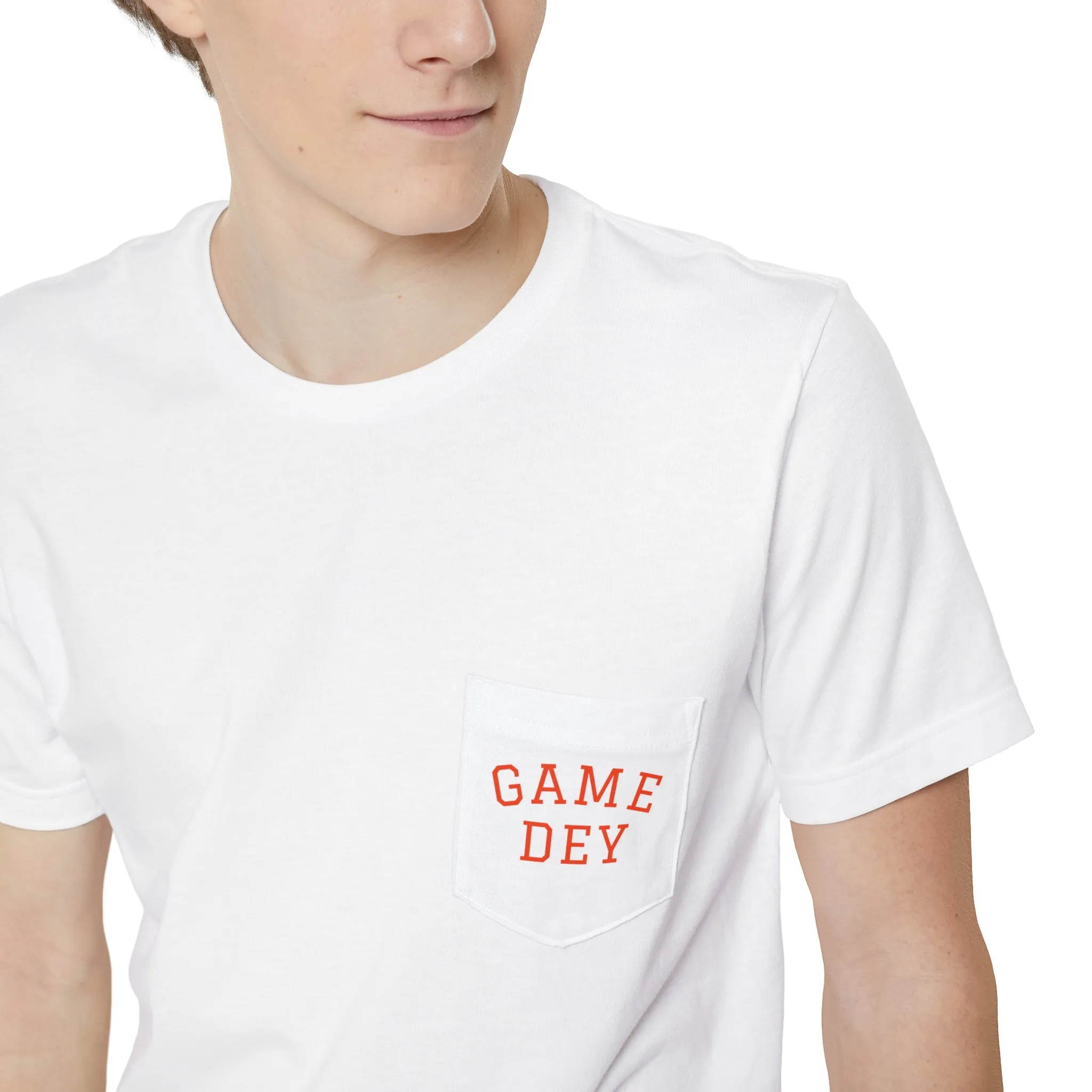 GAME DEY Last Names | Adult Pocket Tee