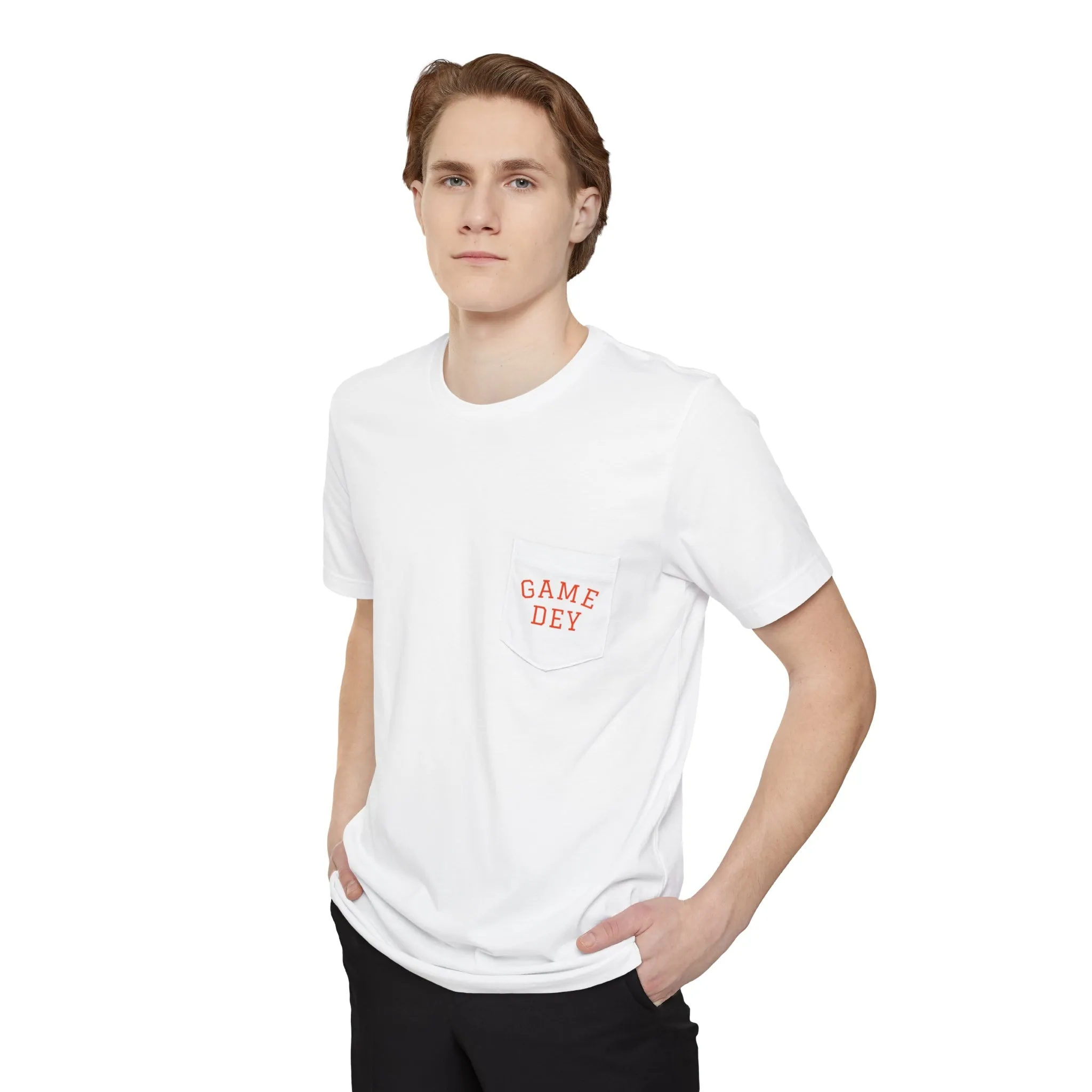 GAME DEY Last Names | Adult Pocket Tee