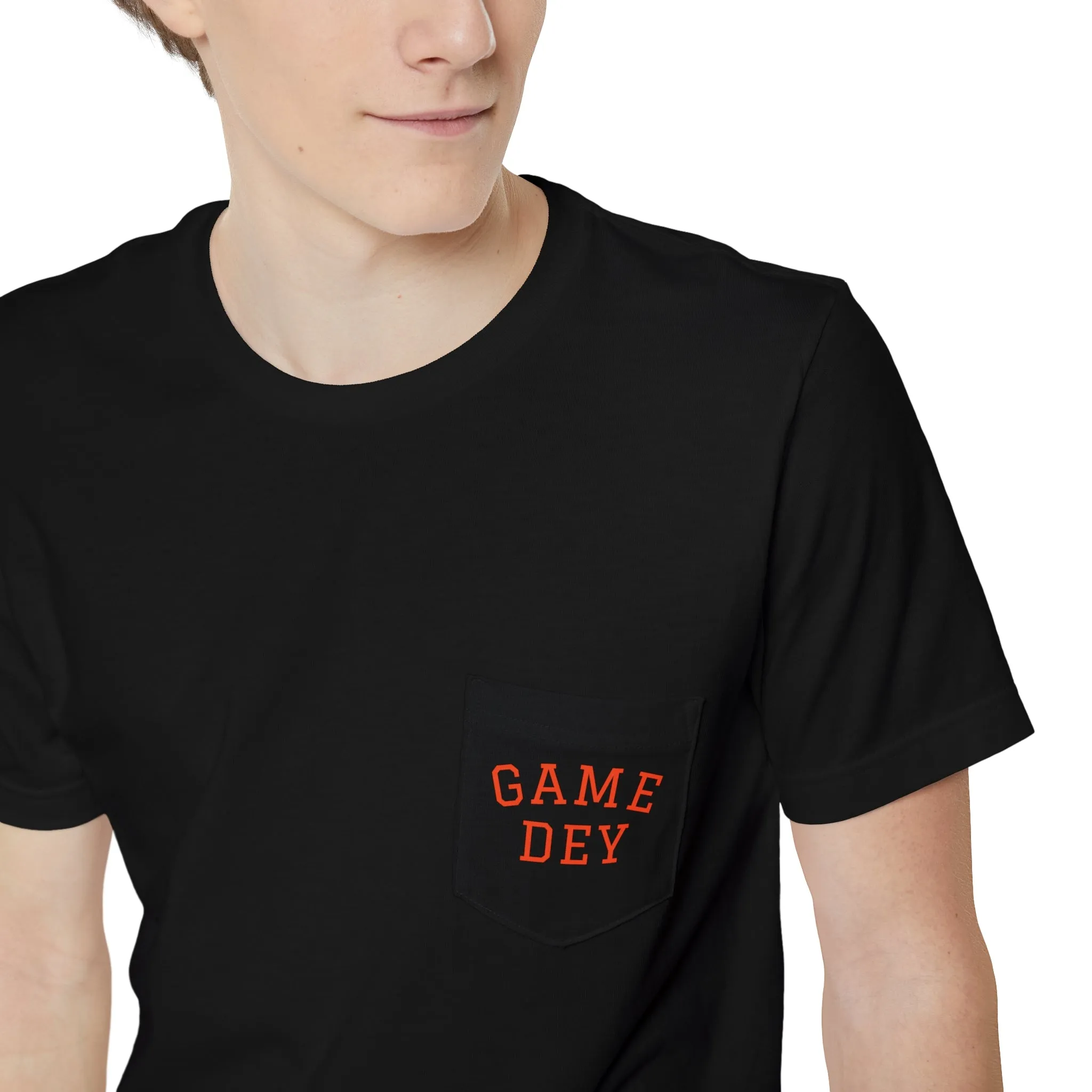 GAME DEY Last Names | Adult Pocket Tee