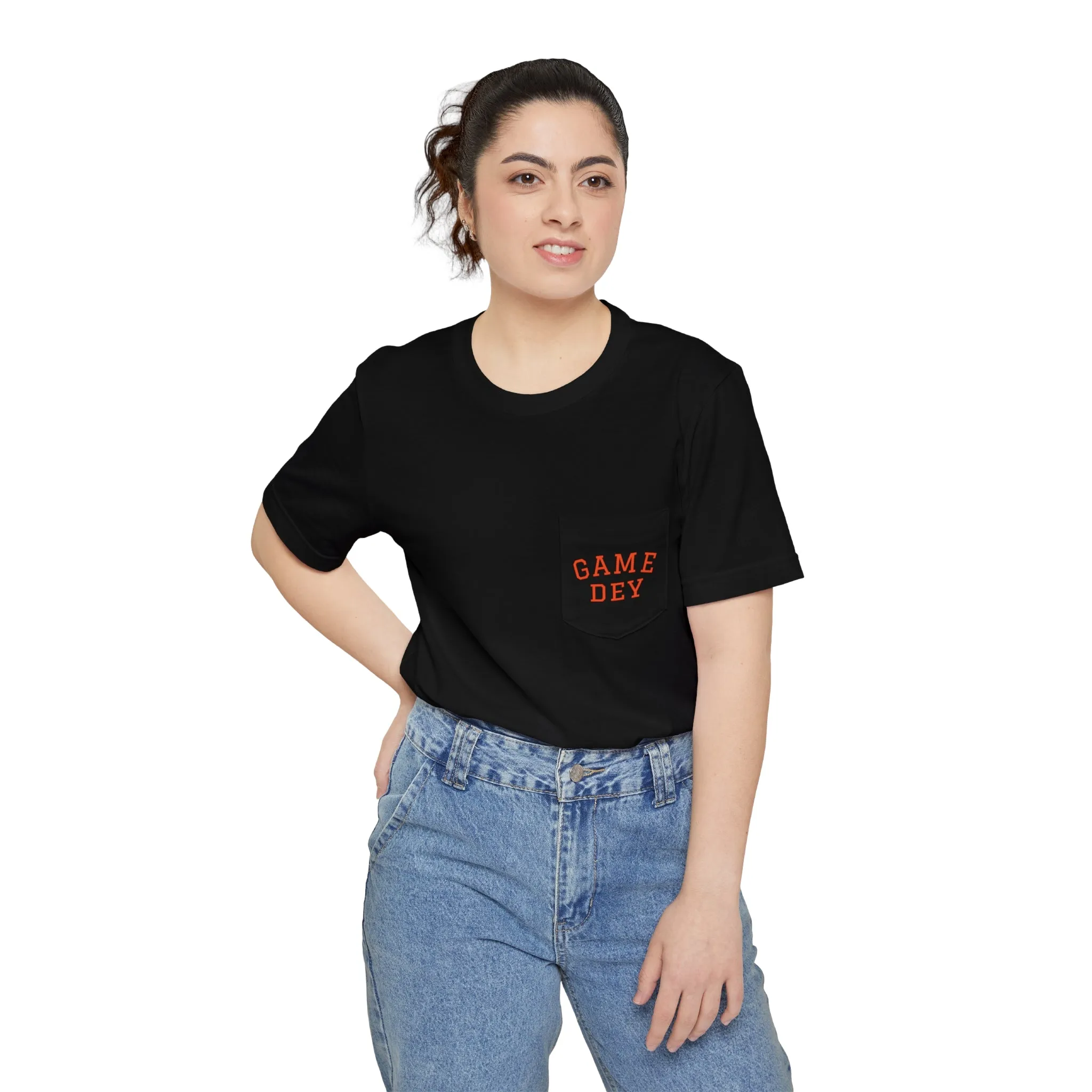 GAME DEY Last Names | Adult Pocket Tee