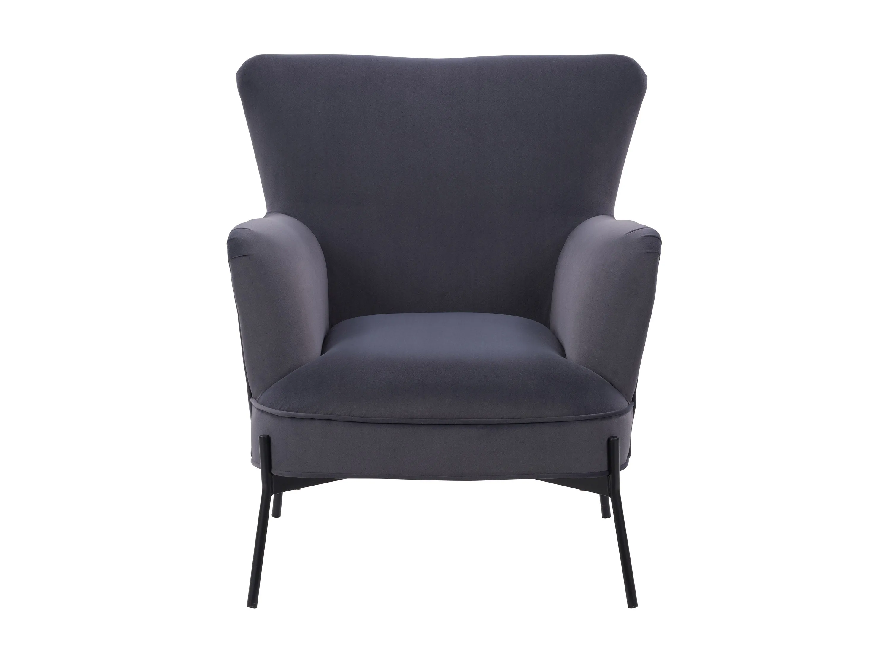 Grey Modern Wingback Chair