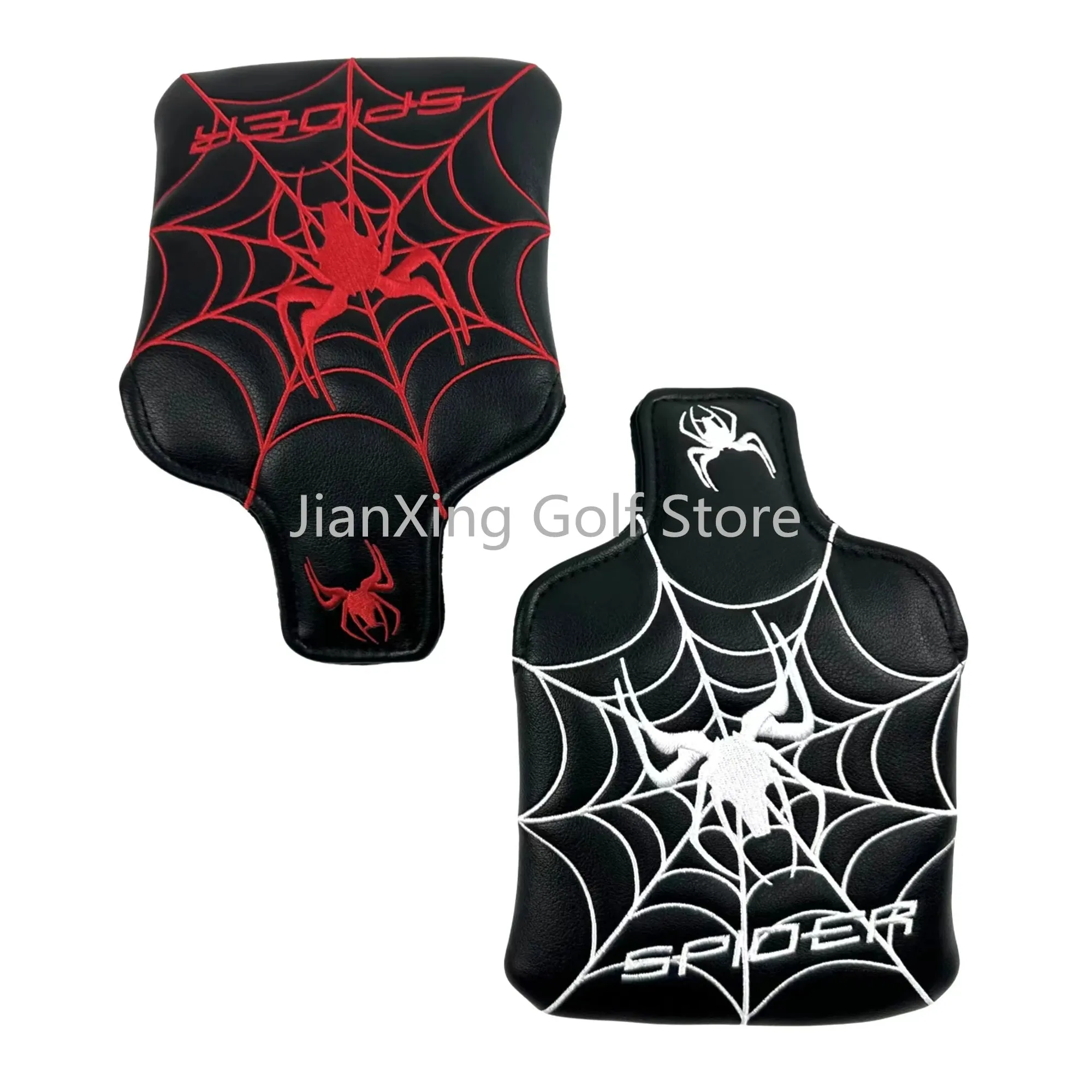 Leather Spider Embroidery Golf Putter Head Covers