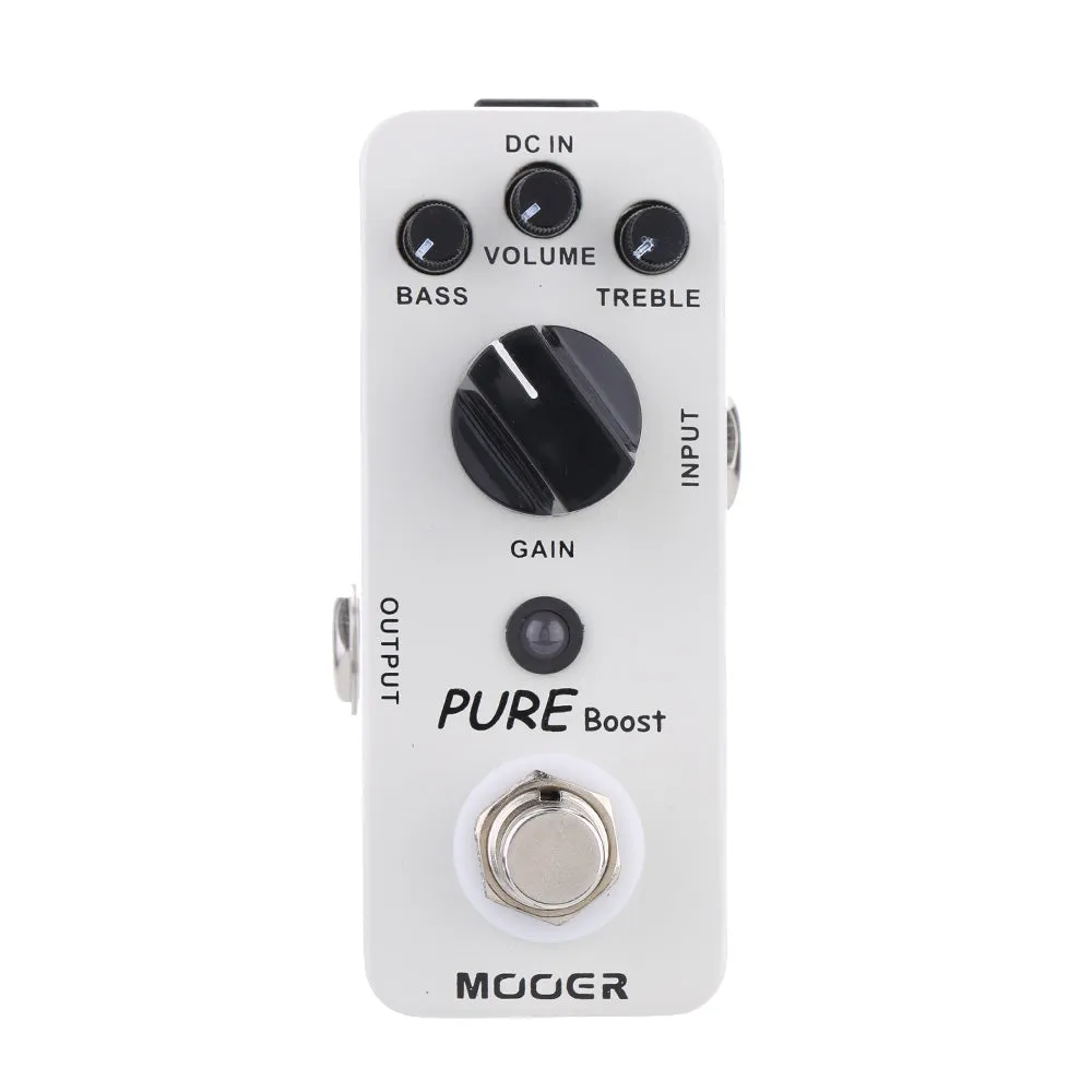 Mooer Pure Boost Guitar Booster Effect Pedal Bass / Treble / Gain Volume Control