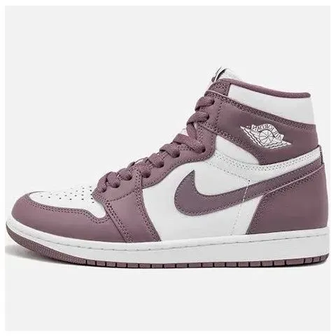 Nike Men's Air Jordan 1 Retro High OG Shoes - White / Mauve / White