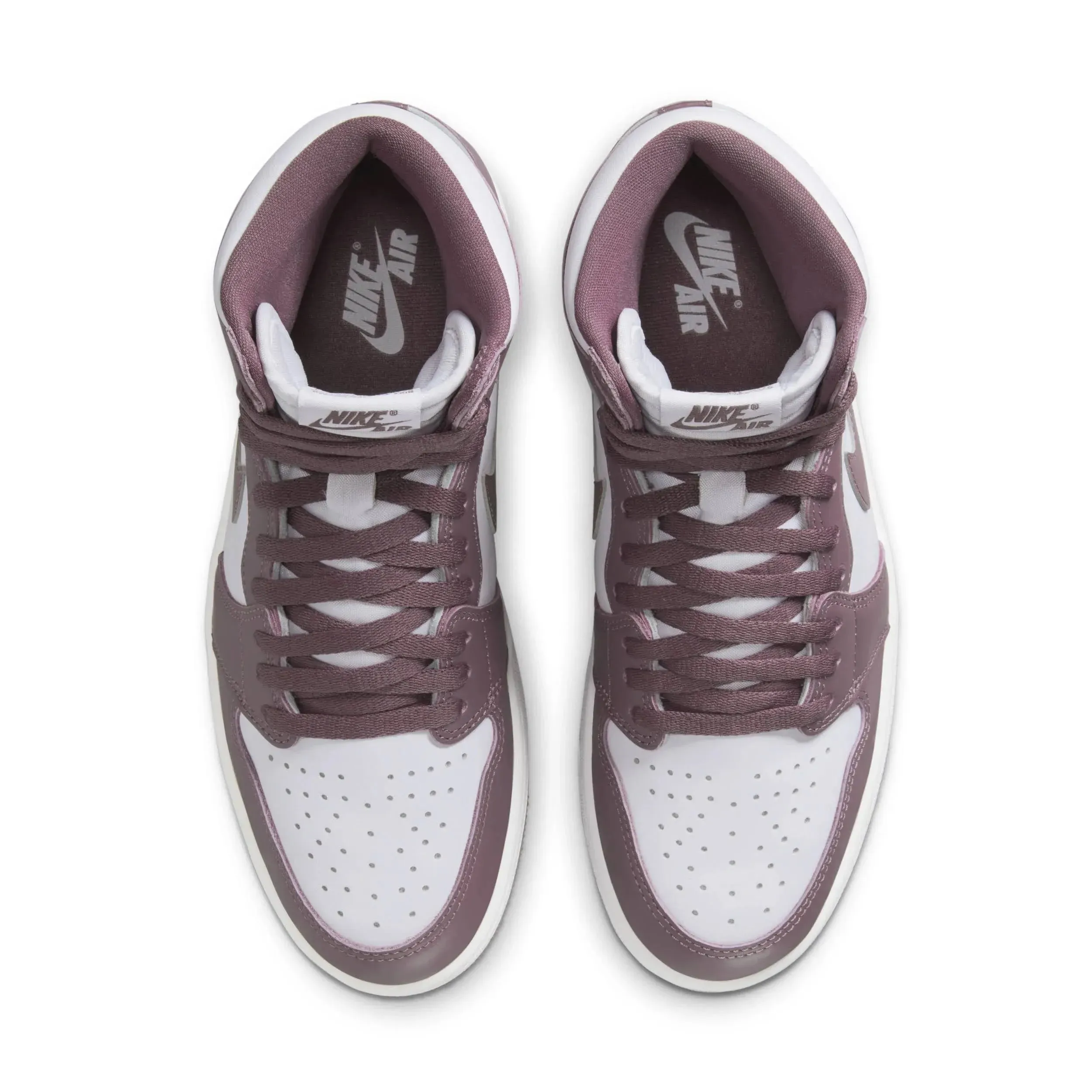 Nike Men's Air Jordan 1 Retro High OG Shoes - White / Mauve / White