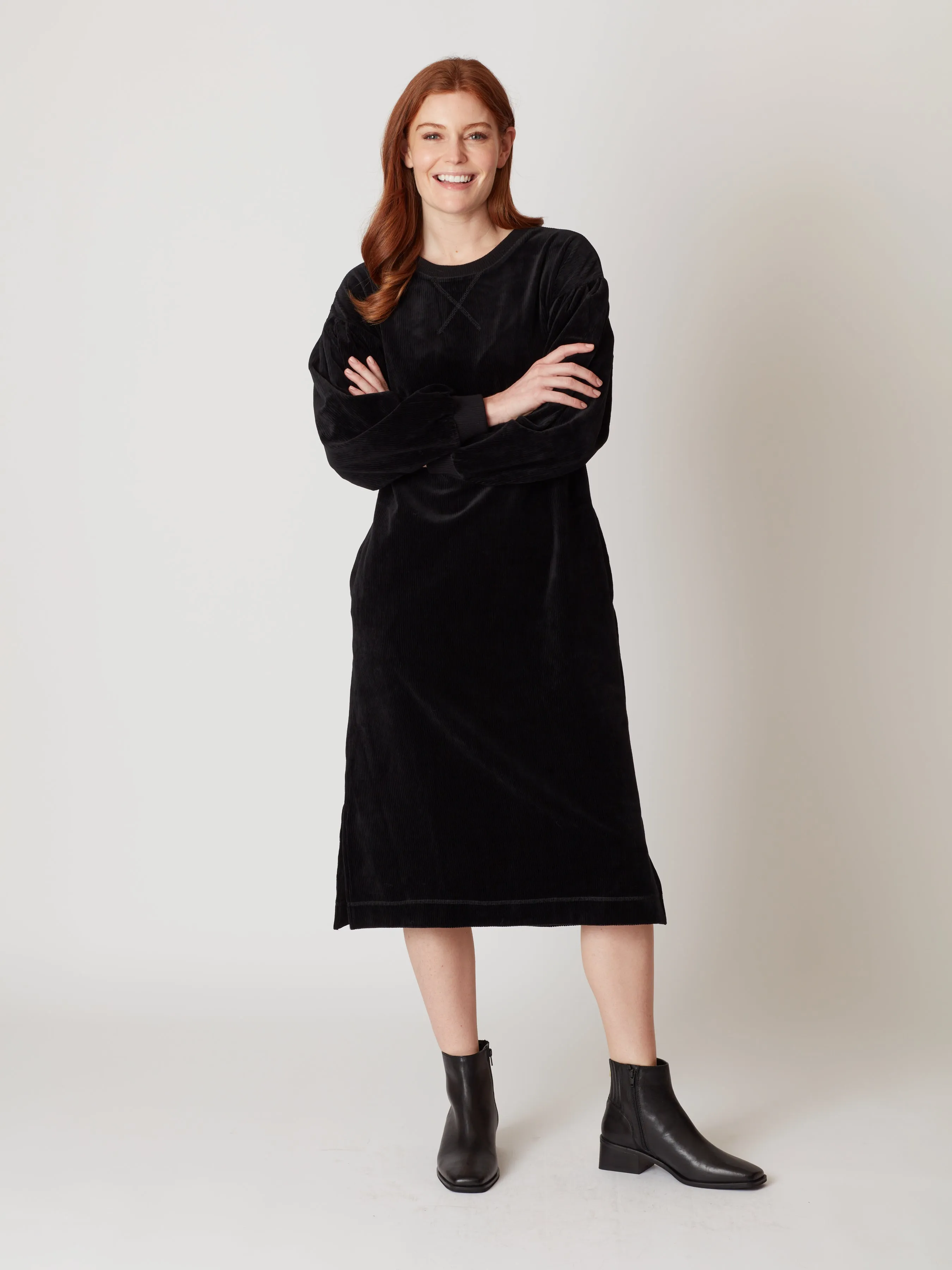 Novalee Velvet Sweater Midi Dress