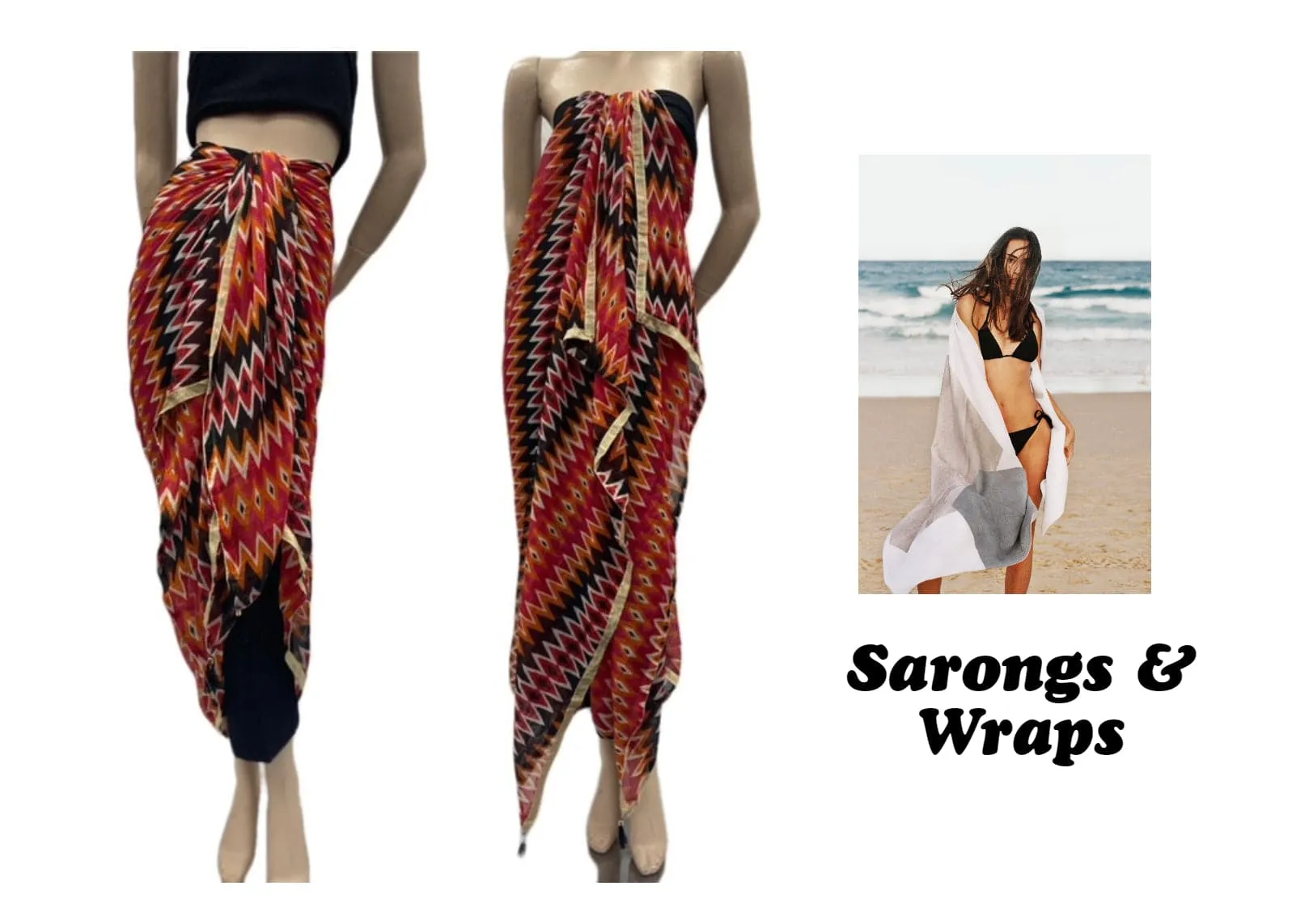 Printed Chiffon Sarong - 09