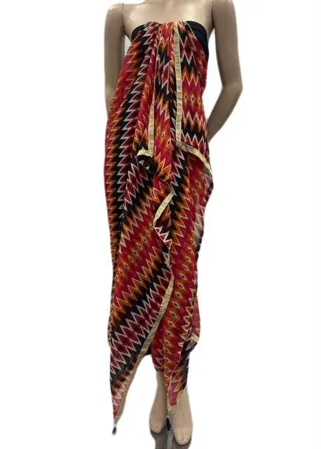 Printed Chiffon Sarong - 09