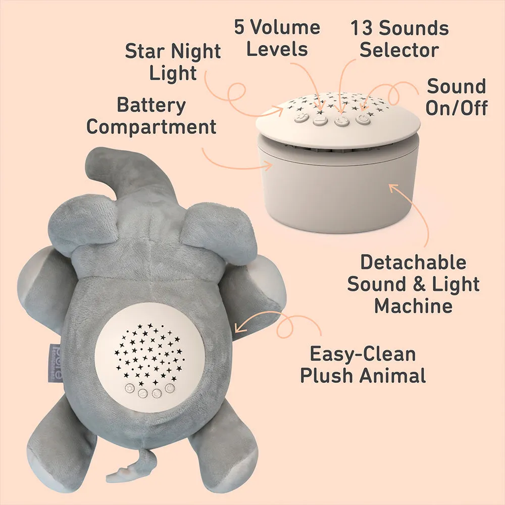 PureBaby® Sound Sleepers Sound Machine and Star Projector - Elephant