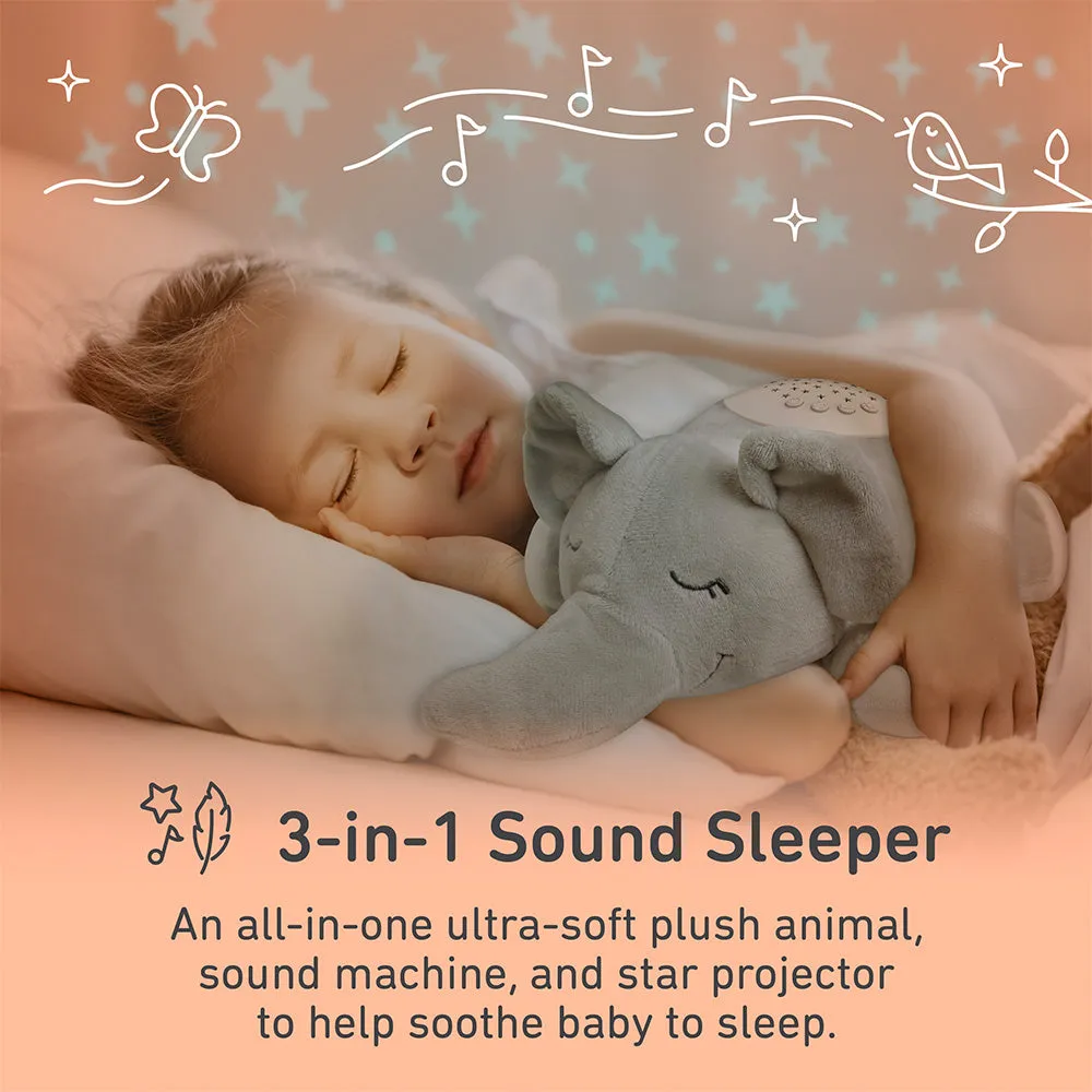 PureBaby® Sound Sleepers Sound Machine and Star Projector - Elephant