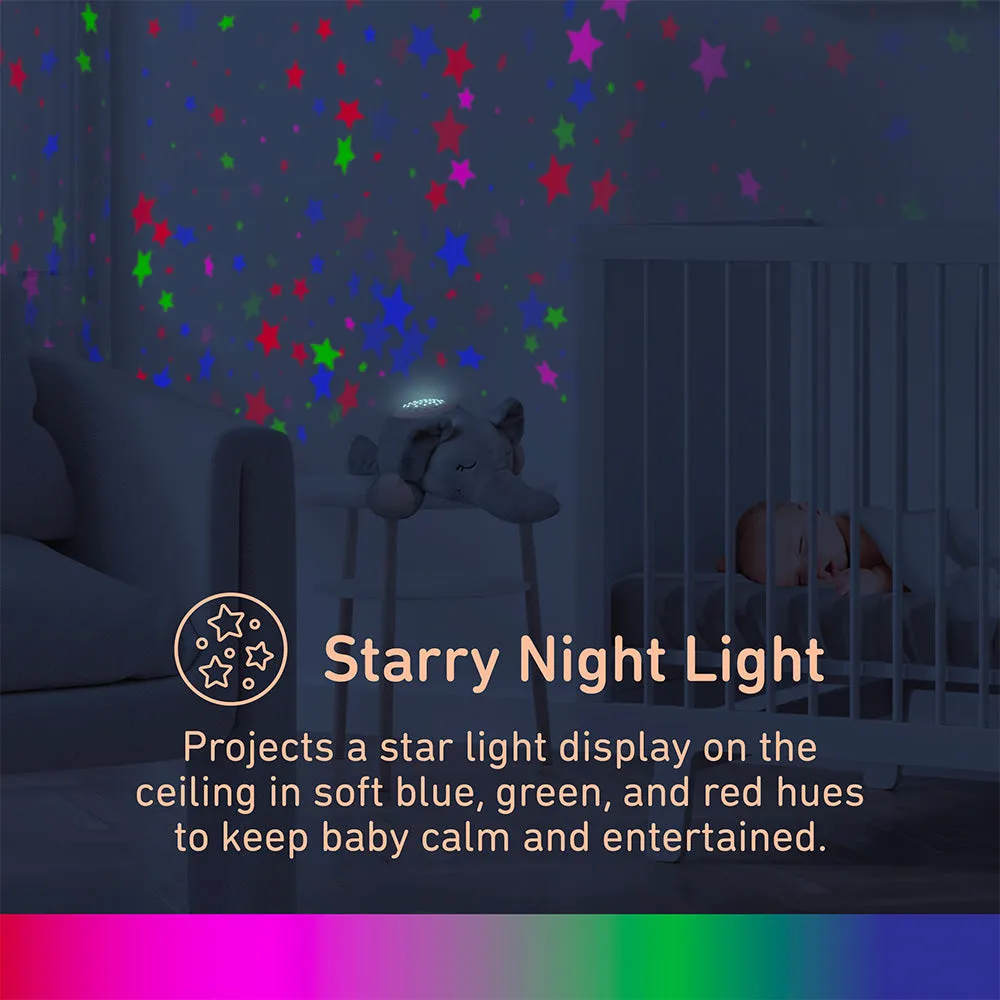 PureBaby® Sound Sleepers Sound Machine and Star Projector - Elephant