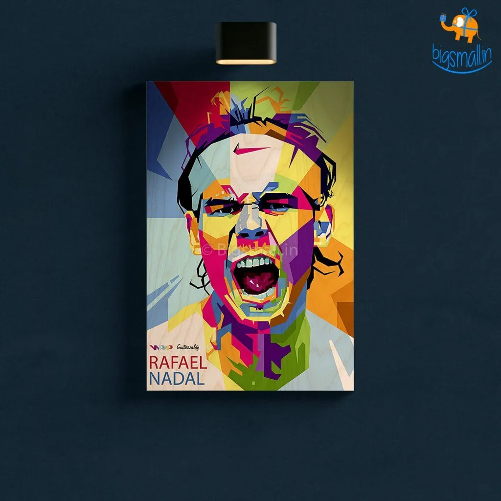 Rafael Nadal Printed Wooden Frame