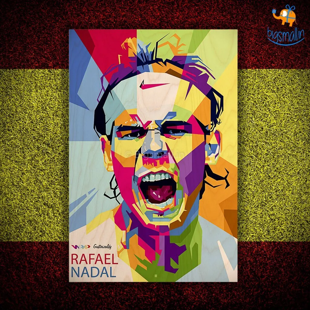 Rafael Nadal Printed Wooden Frame