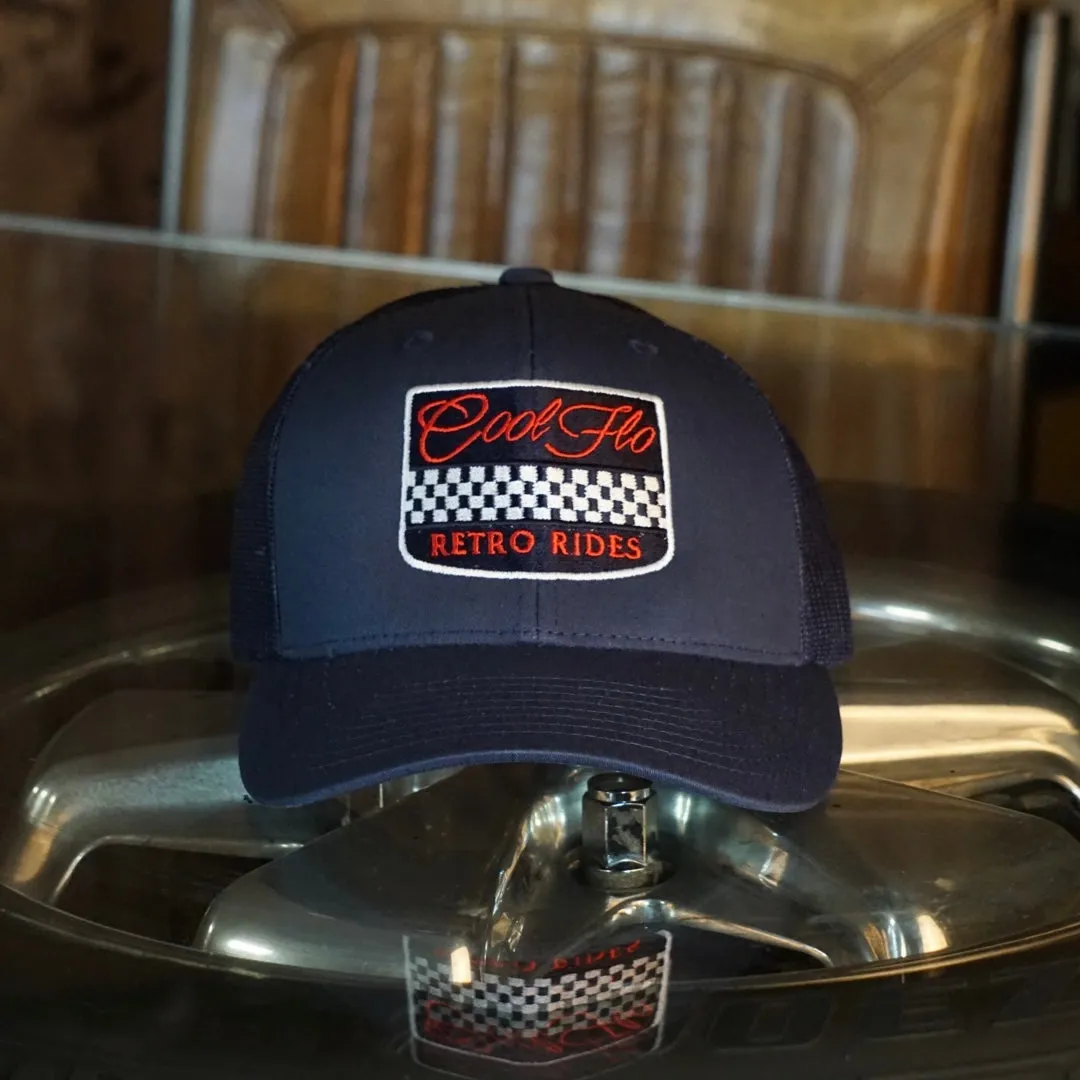 Retro Rides Navy Trucker Cap