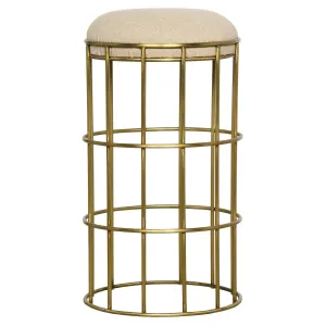 Ryley Counter Stool, Steel with Brass Finish