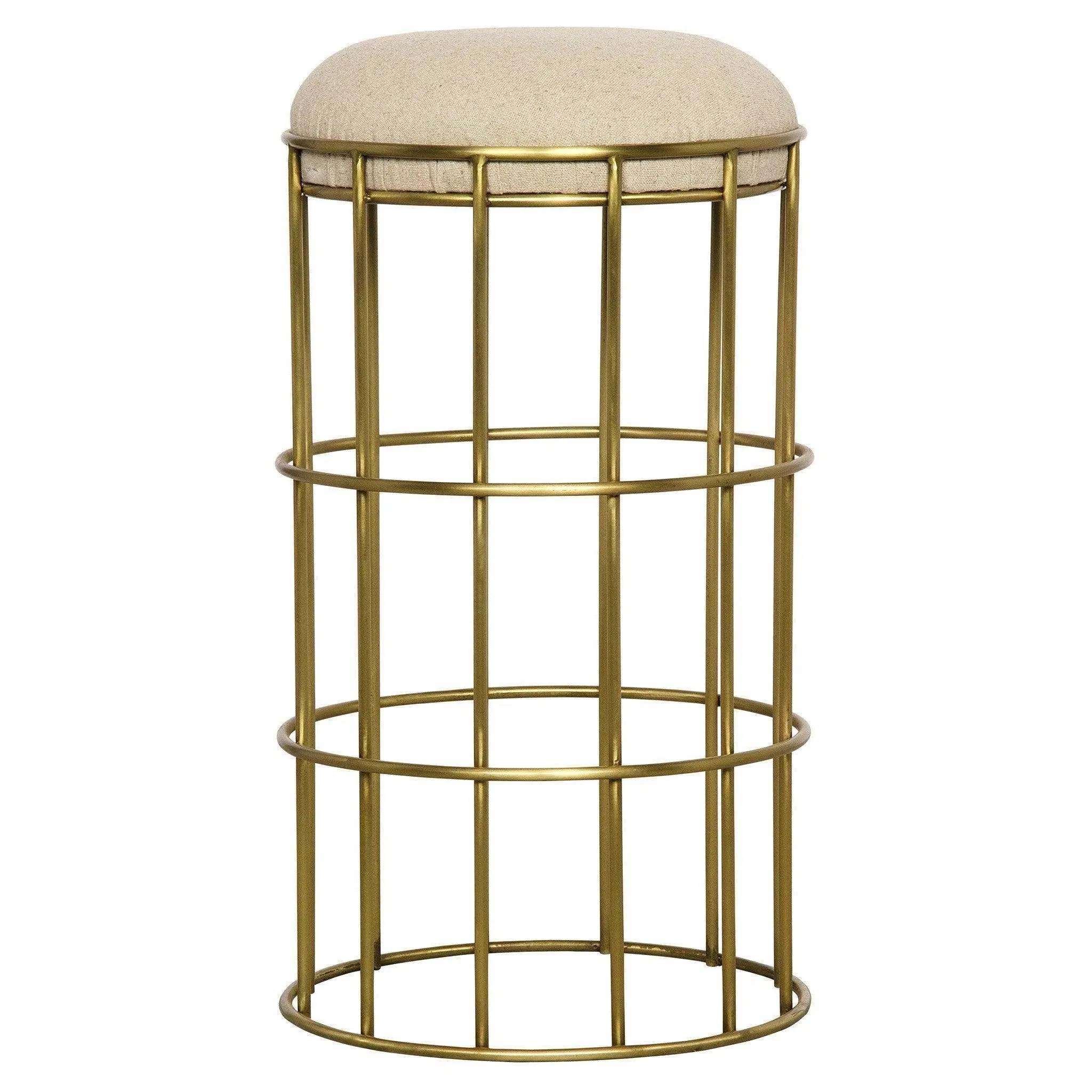 Ryley Counter Stool, Steel with Brass Finish