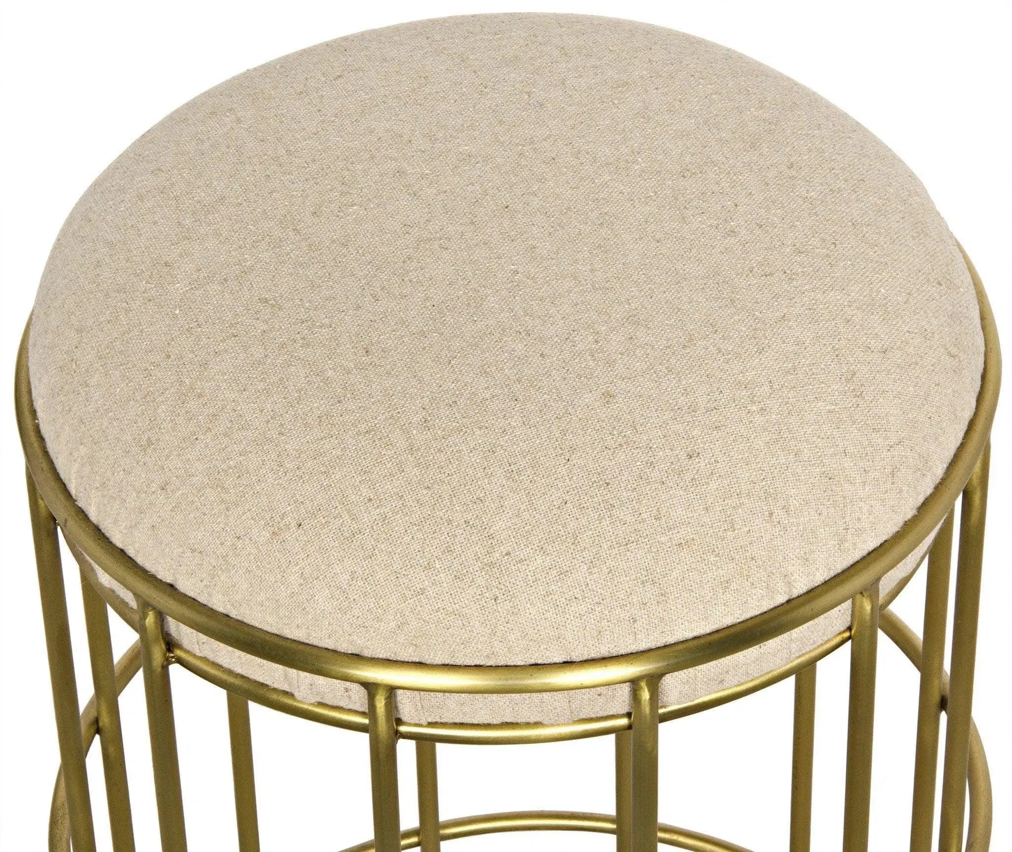 Ryley Counter Stool, Steel with Brass Finish