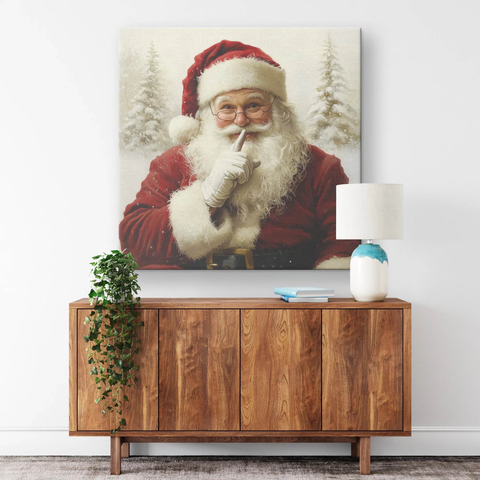 Santa Art - Vintage Shhhh #2