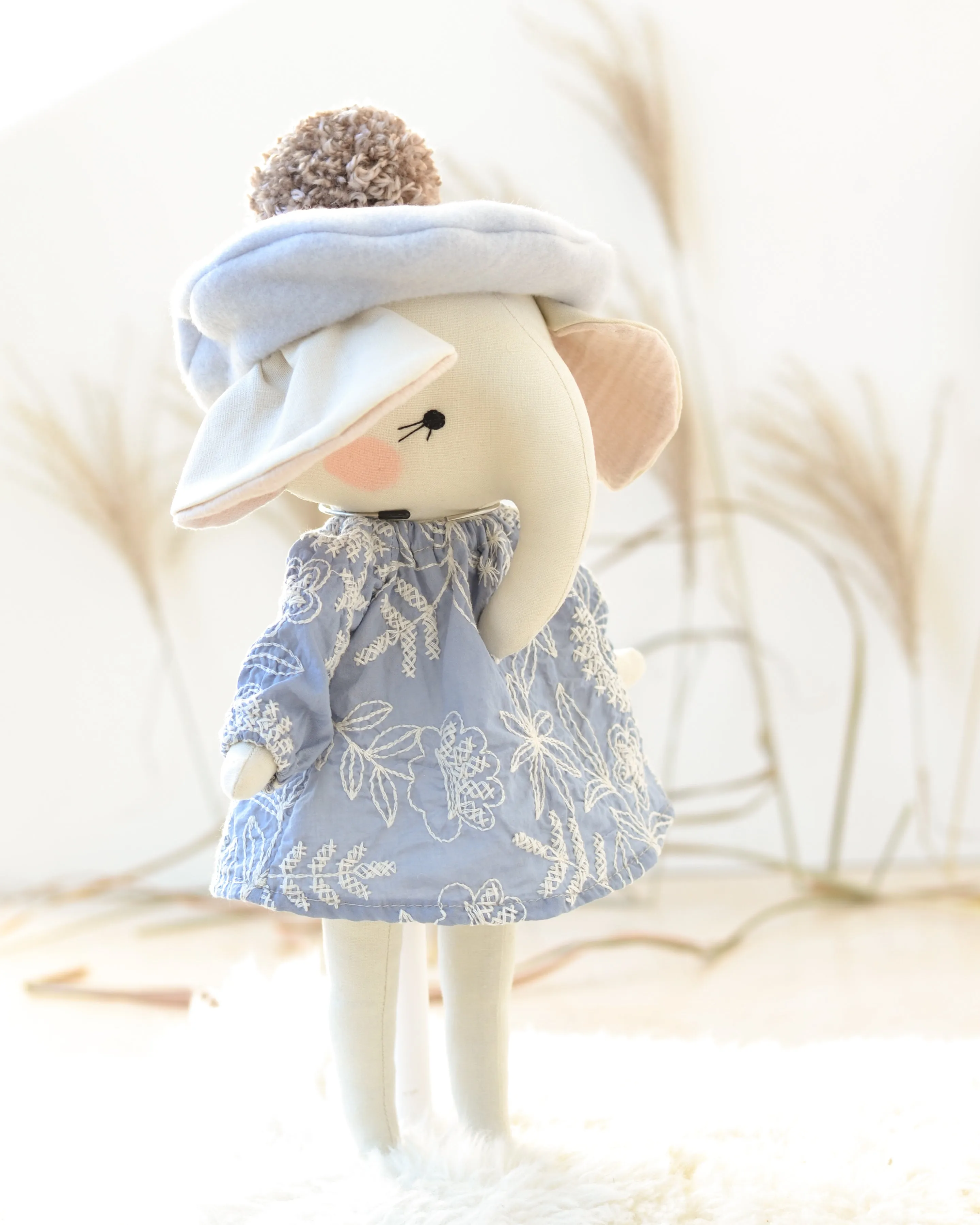 Soft Toy Elephant Stella French Beret