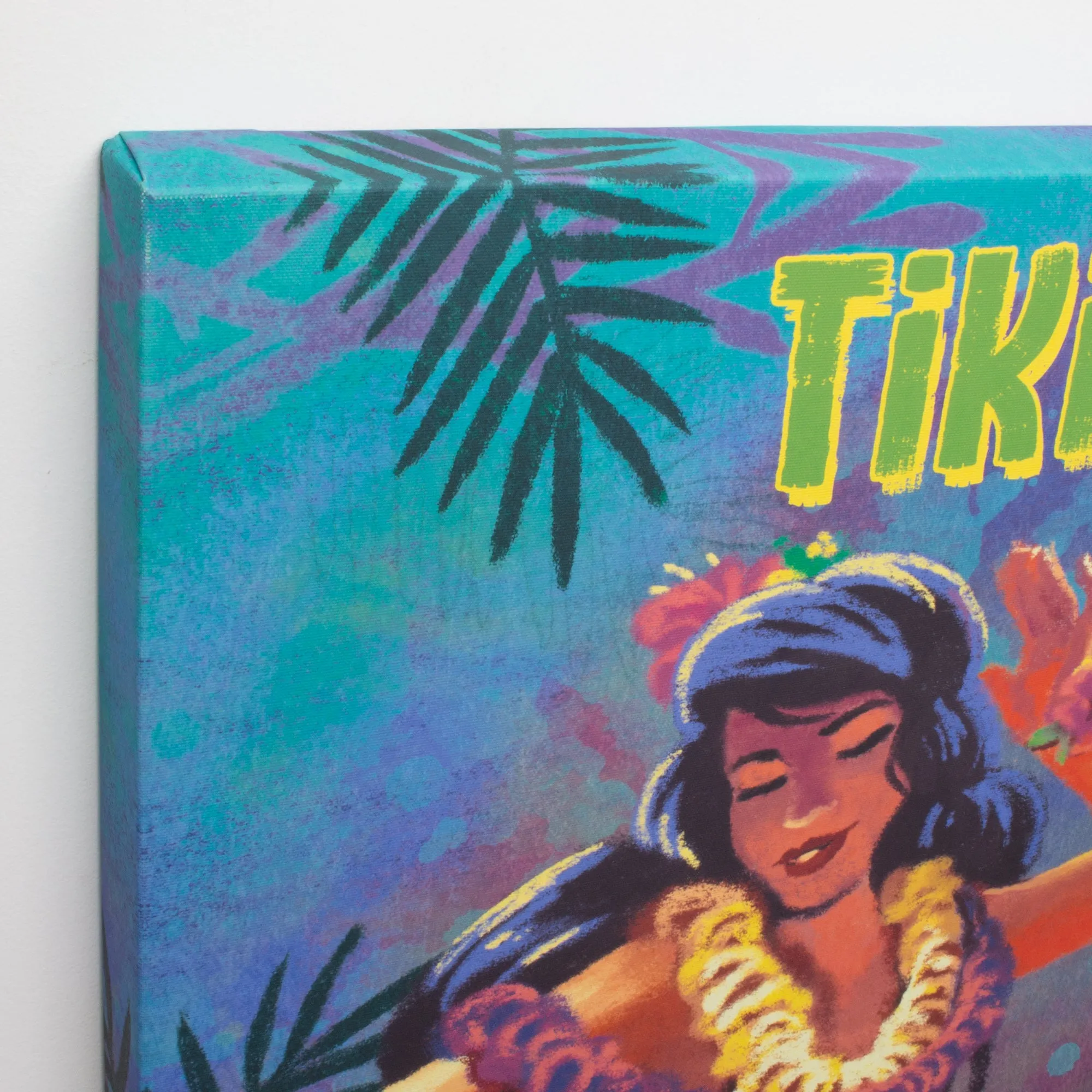 Tiki Lounge Sign Outdoor Canvas Art Print - 24x36