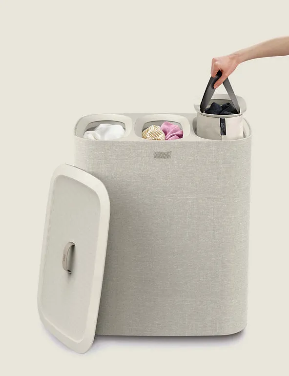 Tota Trio 90L Ecru Laundry Separation Basket