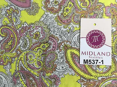 Traditional Vintage Paisley floral 100% Cotton Poplin 58" Wide M537 Mtex