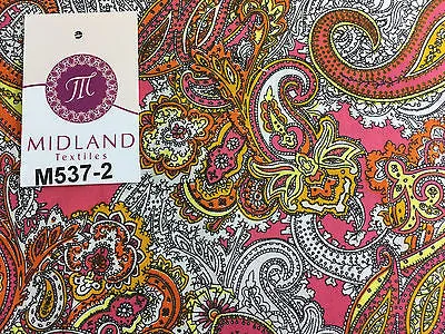 Traditional Vintage Paisley floral 100% Cotton Poplin 58" Wide M537 Mtex