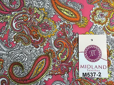 Traditional Vintage Paisley floral 100% Cotton Poplin 58" Wide M537 Mtex