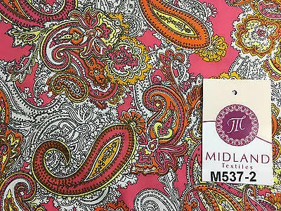 Traditional Vintage Paisley floral 100% Cotton Poplin 58" Wide M537 Mtex