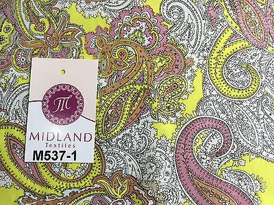 Traditional Vintage Paisley floral 100% Cotton Poplin 58" Wide M537 Mtex