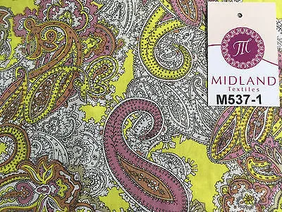 Traditional Vintage Paisley floral 100% Cotton Poplin 58" Wide M537 Mtex