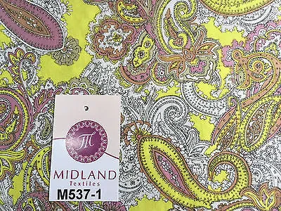 Traditional Vintage Paisley floral 100% Cotton Poplin 58" Wide M537 Mtex