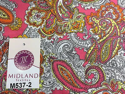 Traditional Vintage Paisley floral 100% Cotton Poplin 58" Wide M537 Mtex