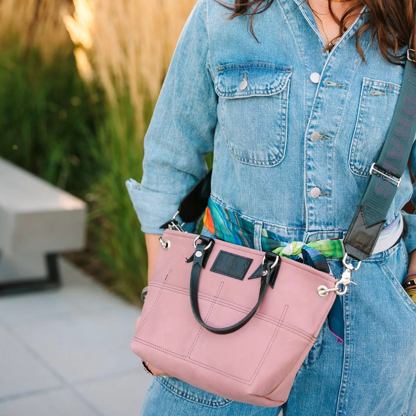 Urban Edge Collection | Coco Satchel   Crossbody | Distressed Pink Jade