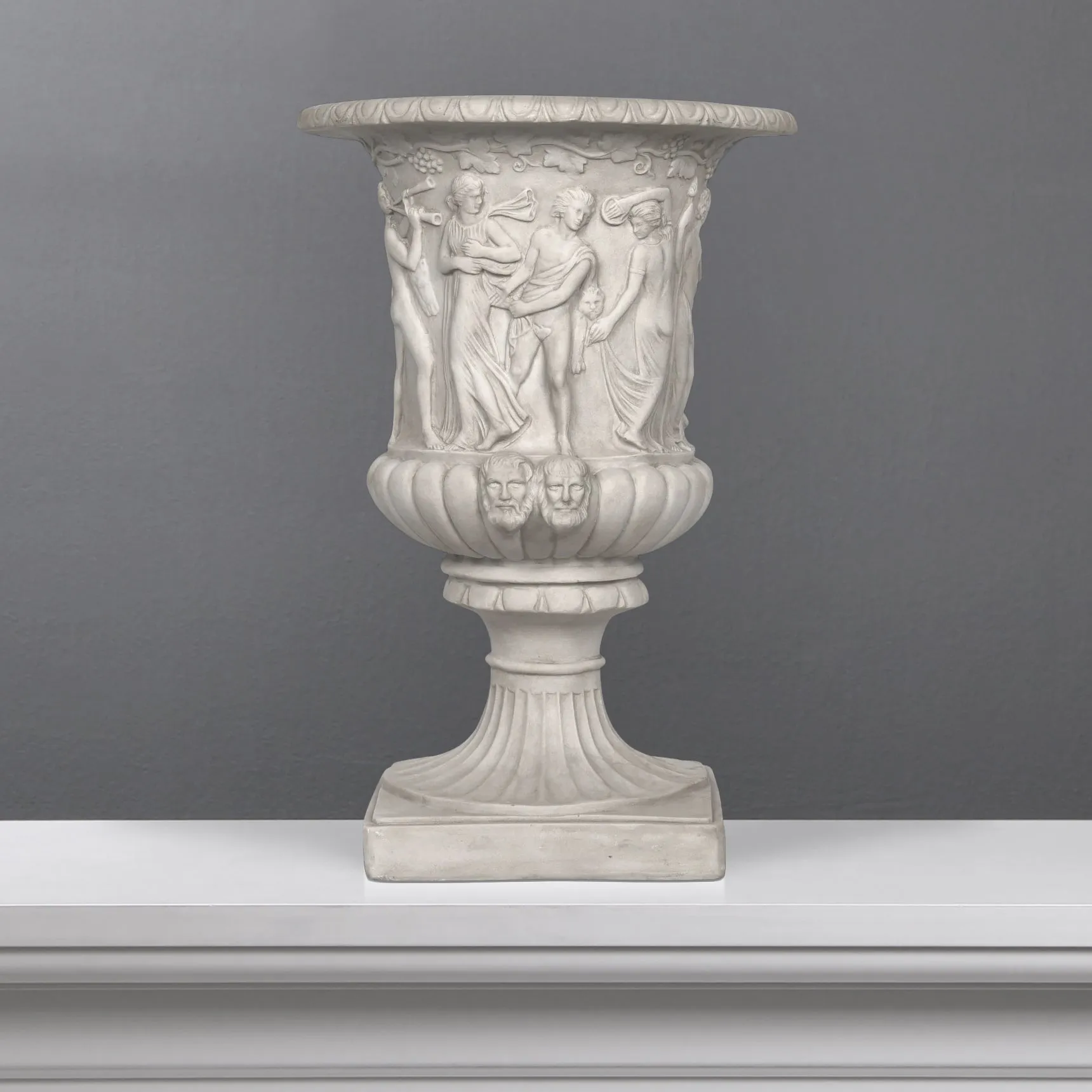 Urn Planter with Bacchic Scene