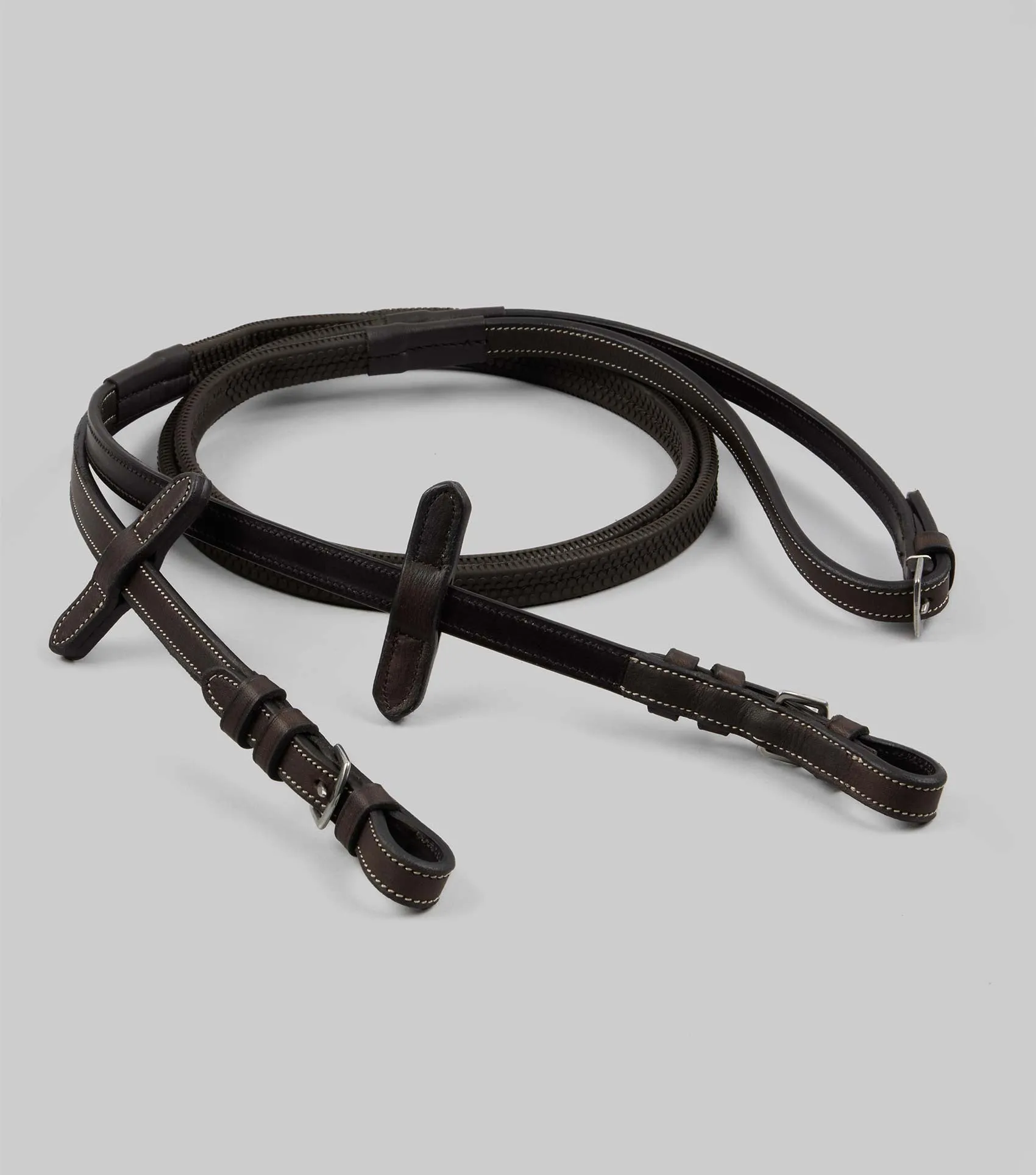 Veneto Rubber Grip Reins Brown