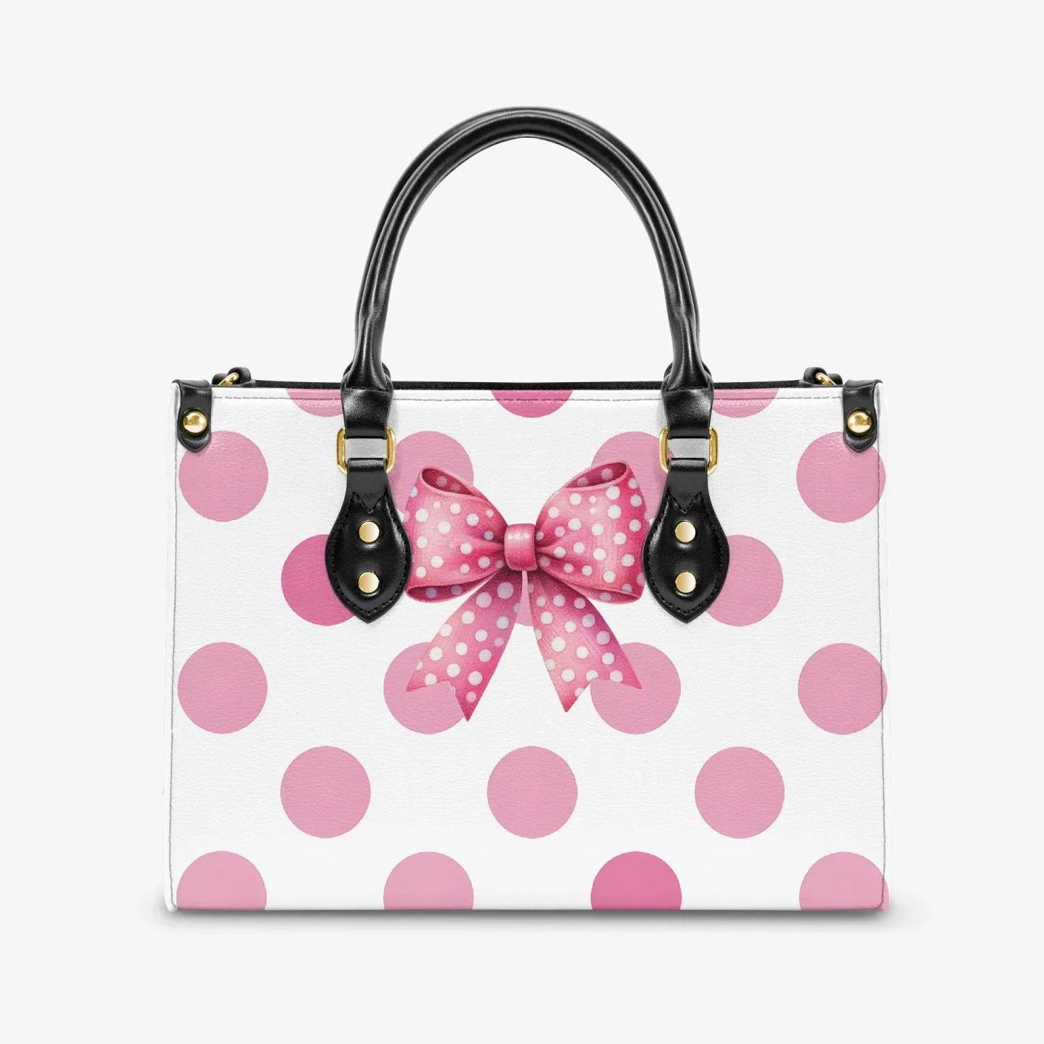 Women's Tote Bag - Rockabilly - Pink Large Polka Dots